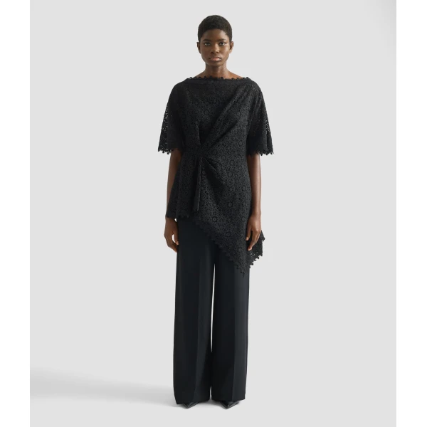 Erdem Guipure Lace Short Sleeve Blouse - Tops - British Romantic Luxury at Coveti