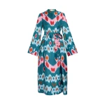 Erdem Ikat Print Silk Twill Midi Dress - Dresses - British Romantic Luxury at Coveti