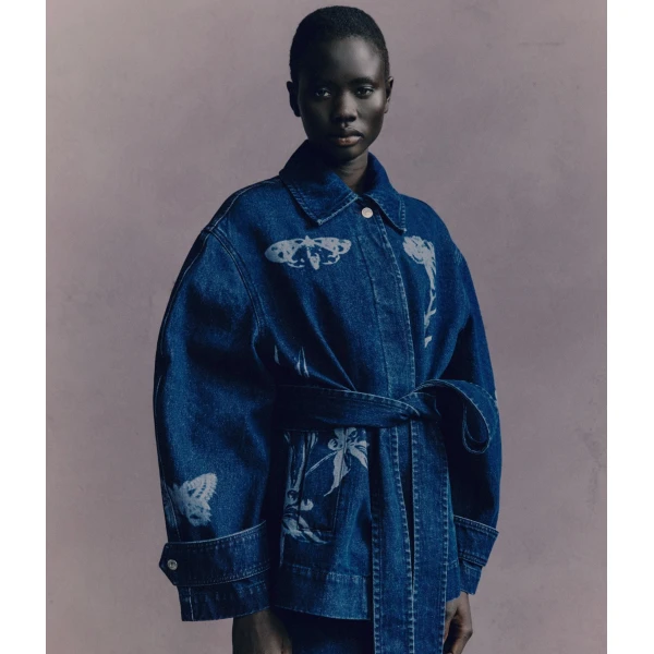 Erdem Indigo Denim Jacket - Jackets - British Romantic Luxury at Coveti