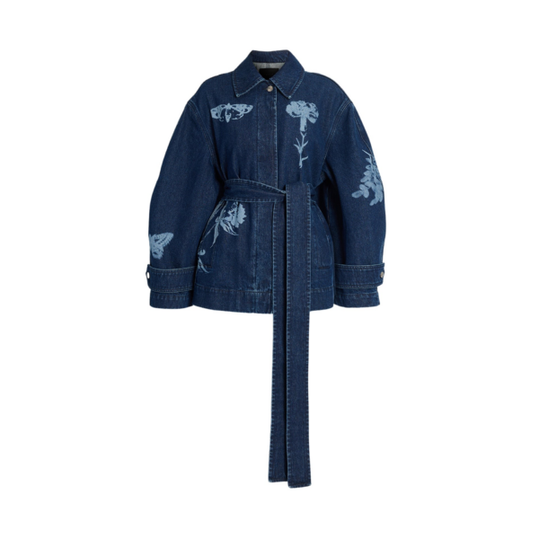 Erdem Indigo Denim Jacket - Jackets - British Romantic Luxury at Coveti