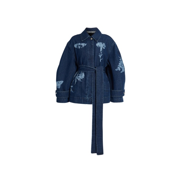 Erdem Indigo Denim Jacket - Jackets - British Romantic Luxury at Coveti