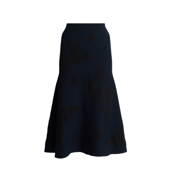 Erdem Jacquard Midi Knit Skirt - Skirts - British Romantic Luxury at Coveti