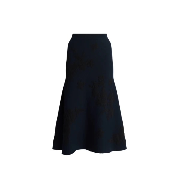 Erdem Jacquard Midi Knit Skirt - Skirts - British Romantic Luxury at Coveti