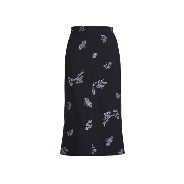 Erdem Jacquard Pencil Midi Skirt - Skirts - British Romantic Luxury at Coveti