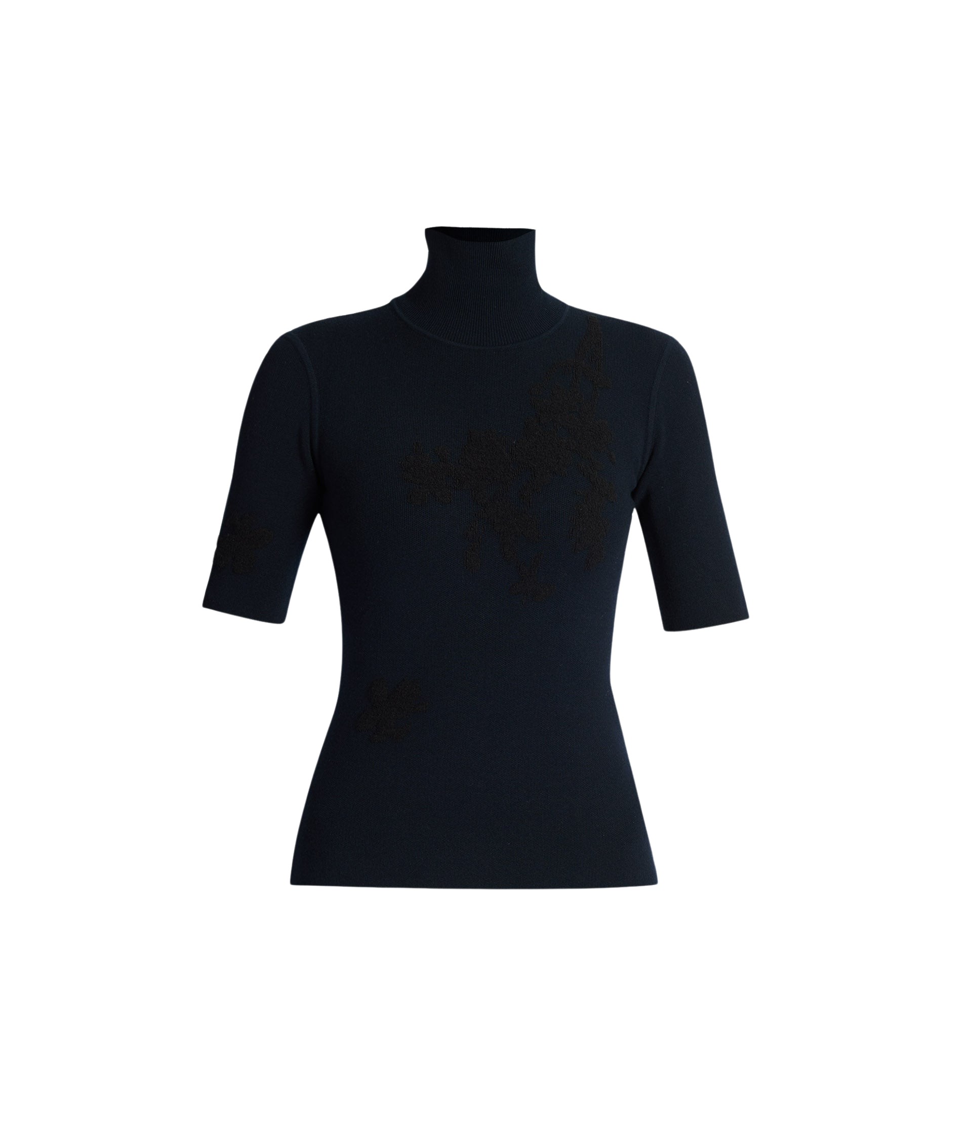 Erdem Jacquard Short Sleeve Knit Top - Knitwear - British Romantic Luxury at Coveti