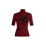 Erdem Jacquard Short Sleeve Knit Top - Knitwear - British Romantic Luxury at Coveti