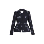 Erdem Jacquard Single Breasted Fitted Blazer - Jackets - British Romantic Luxury at Coveti