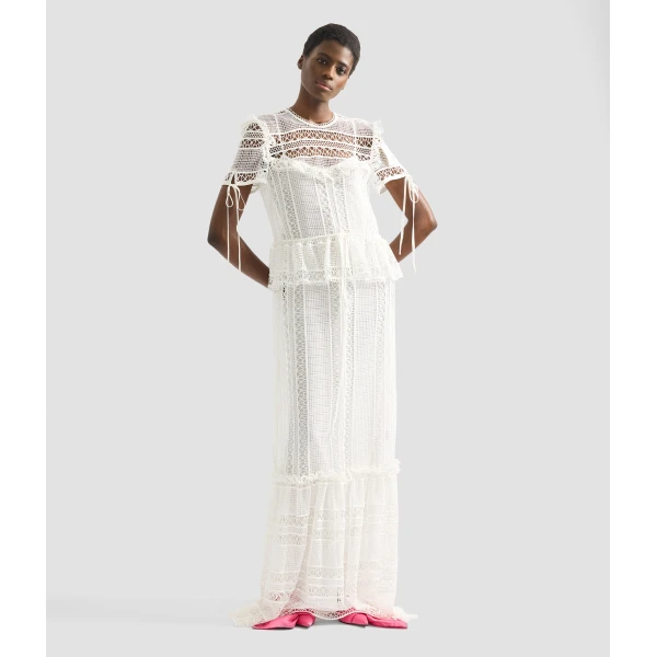 Erdem Lace Short Sleeve Gown - Dresses - British Romantic Luxury at Coveti