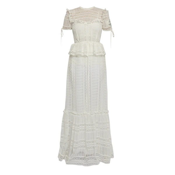 Erdem Lace Short Sleeve Gown - Dresses - British Romantic Luxury at Coveti