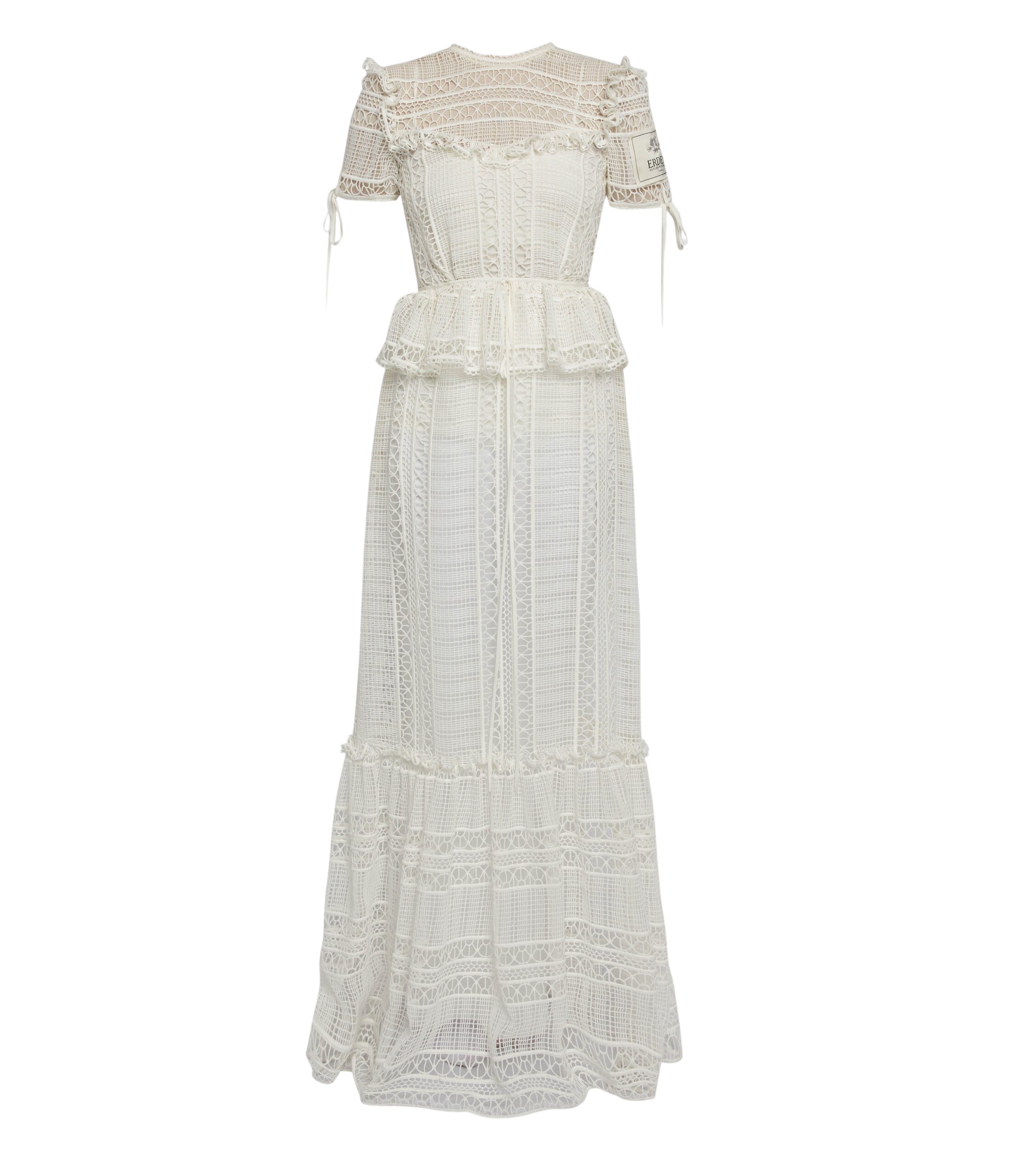 Erdem Lace Short Sleeve Gown