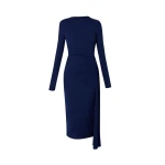 Erdem Long Sleeve Draped Midi Dress - Dresses - British Romantic Luxury at Coveti