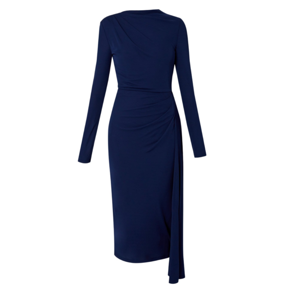 Erdem Long Sleeve Draped Midi Dress - Dresses - British Romantic Luxury at Coveti