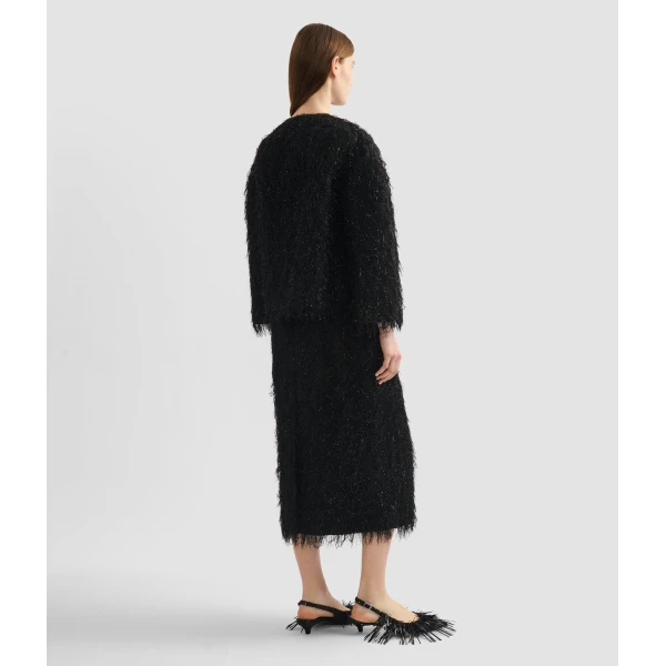 Erdem Lurex Fil Coupé Cropped Jacket, view 3