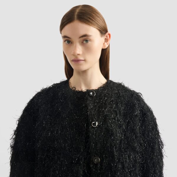 Erdem Lurex Fil Coupé Cropped Jacket - Jackets - British Romantic Luxury at Coveti