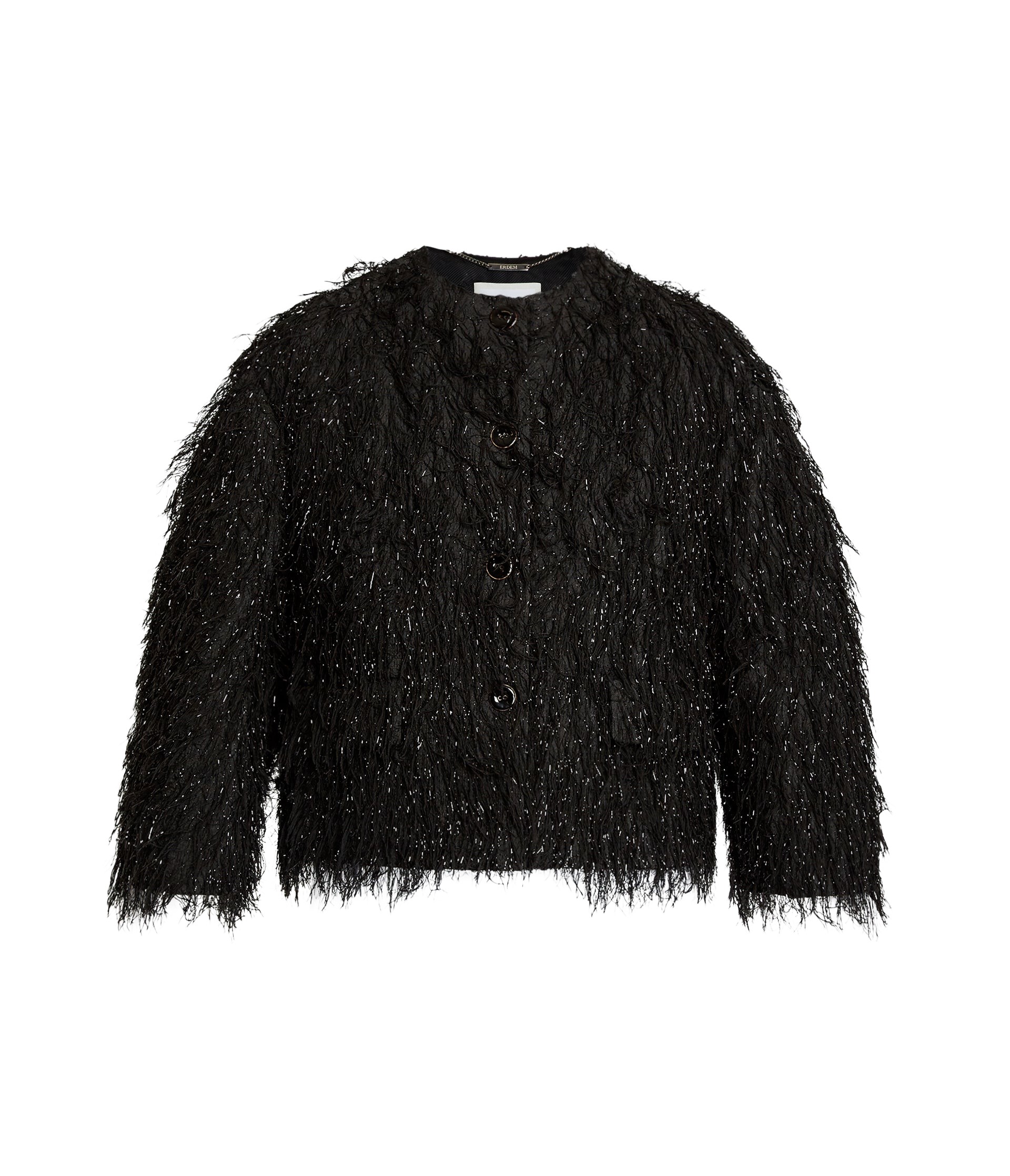 Erdem Lurex Fil Coupé Cropped Jacket