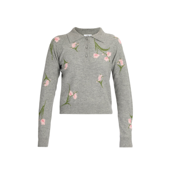 Erdem Merino Wool Floral Knit Jumper - Knitwear - British Romantic Luxury at Coveti