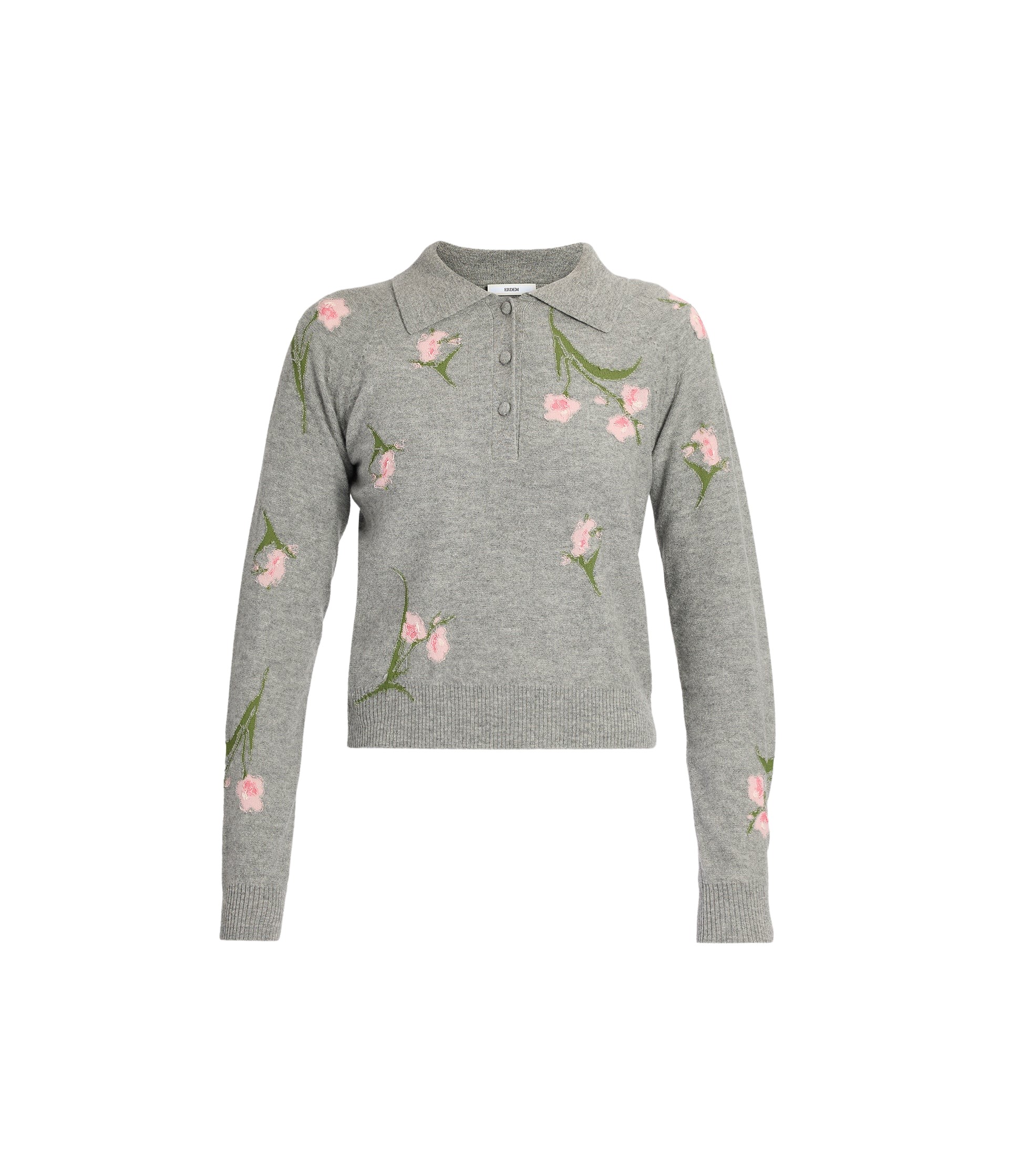 Erdem Merino Wool Floral Knit Jumper - Knitwear - British Romantic Luxury at Coveti
