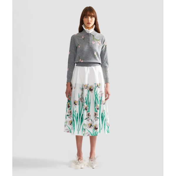 Erdem Merino Wool Floral Knit Jumper - Knitwear - British Romantic Luxury at Coveti