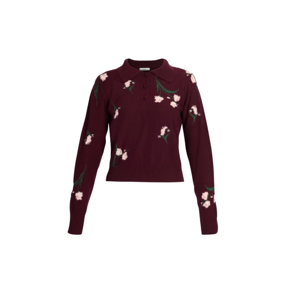 Erdem Merino Wool Floral Knit Jumper - Knitwear - British Romantic Luxury at Coveti