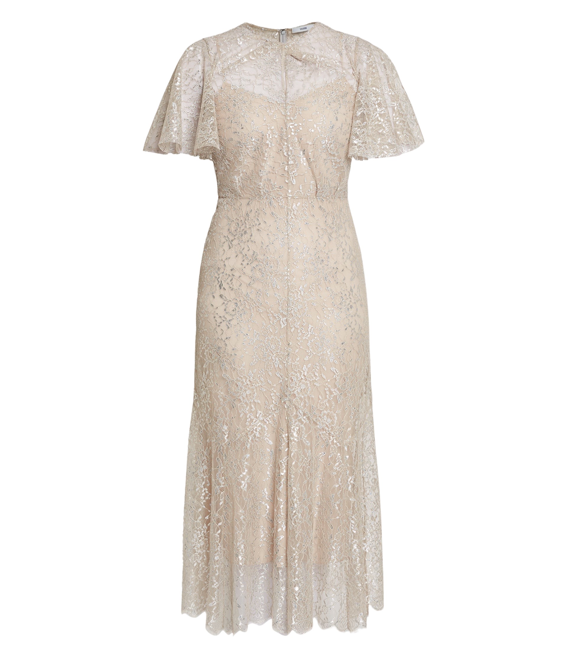 Erdem Metallic Lace Midi Dress