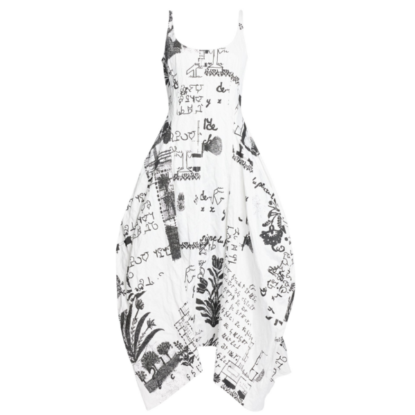 Erdem Metallised Cotton Draped Midi Dress - Dresses - British Romantic Luxury at Coveti