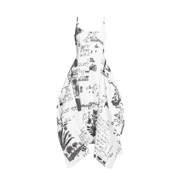Erdem Metallised Cotton Draped Midi Dress - Dresses - British Romantic Luxury at Coveti