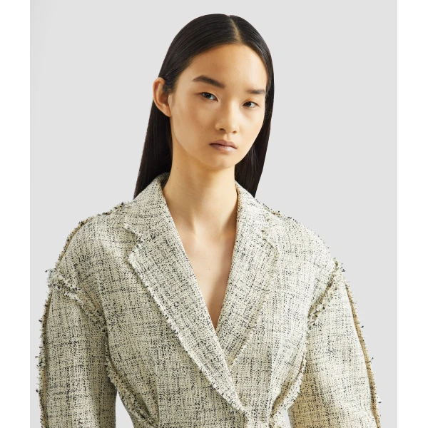 Erdem Mouline Tweed Fitted Jacket - Jackets - British Romantic Luxury at Coveti
