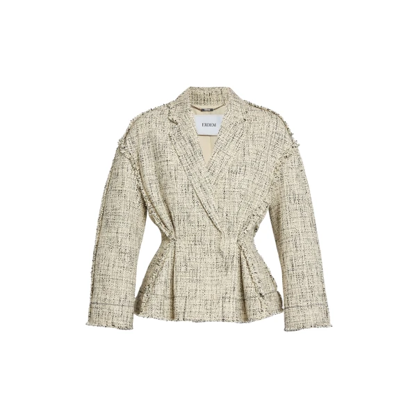 Erdem Mouline Tweed Fitted Jacket - Jackets - British Romantic Luxury at Coveti