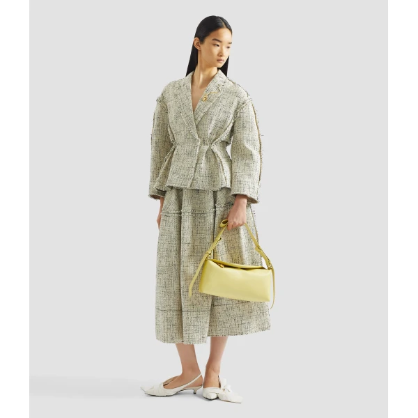 Erdem Mouline Tweed Full Midi Skirt - Skirts - British Romantic Luxury at Coveti