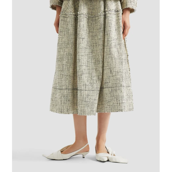 Erdem Mouline Tweed Full Midi Skirt - Skirts - British Romantic Luxury at Coveti