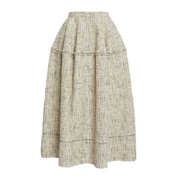 Erdem Mouline Tweed Full Midi Skirt - Skirts - British Romantic Luxury at Coveti