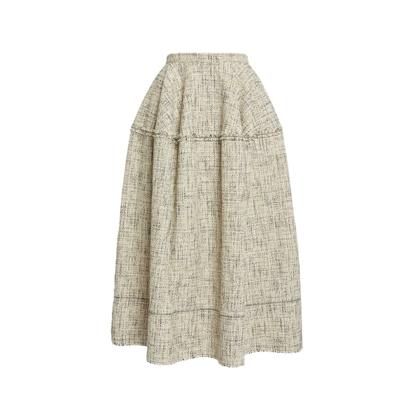 Erdem Mouline Tweed Full Midi Skirt - Skirts - British Romantic Luxury at Coveti