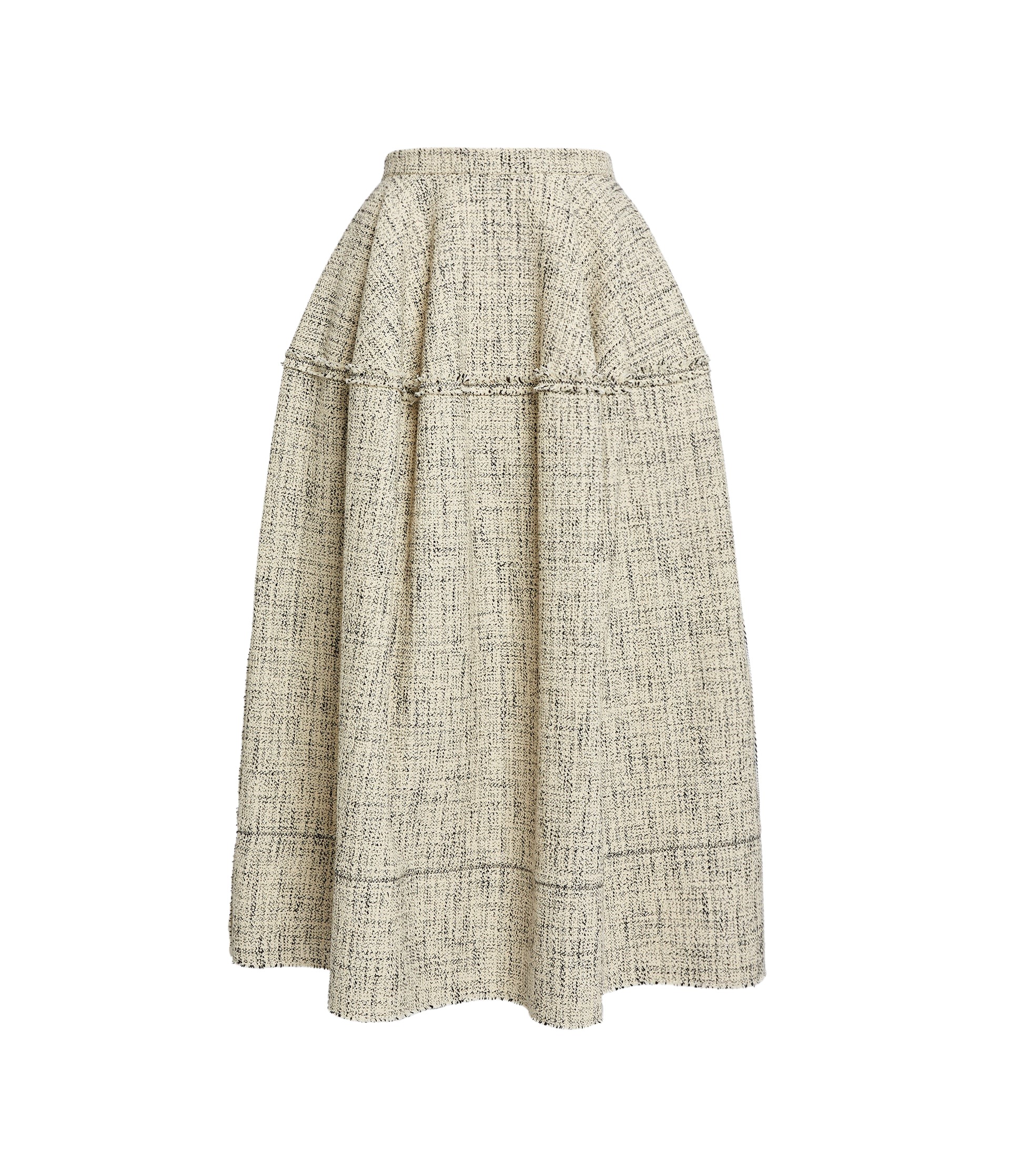 Erdem Mouline Tweed Full Midi Skirt - Skirts - British Romantic Luxury at Coveti