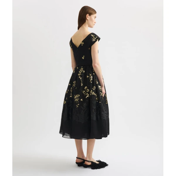 Erdem Organza Fil Coupé Midi Dress - Dresses - British Romantic Luxury at Coveti