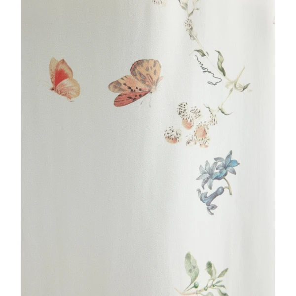 Erdem Printed Crepe Draped Midi Skirt - Skirts - British Romantic Luxury at Coveti