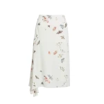 Erdem Printed Crepe Draped Midi Skirt - Skirts - British Romantic Luxury at Coveti