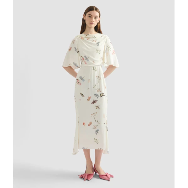 Erdem Printed Crepe Midi Dress - Dresses - British Romantic Luxury at Coveti
