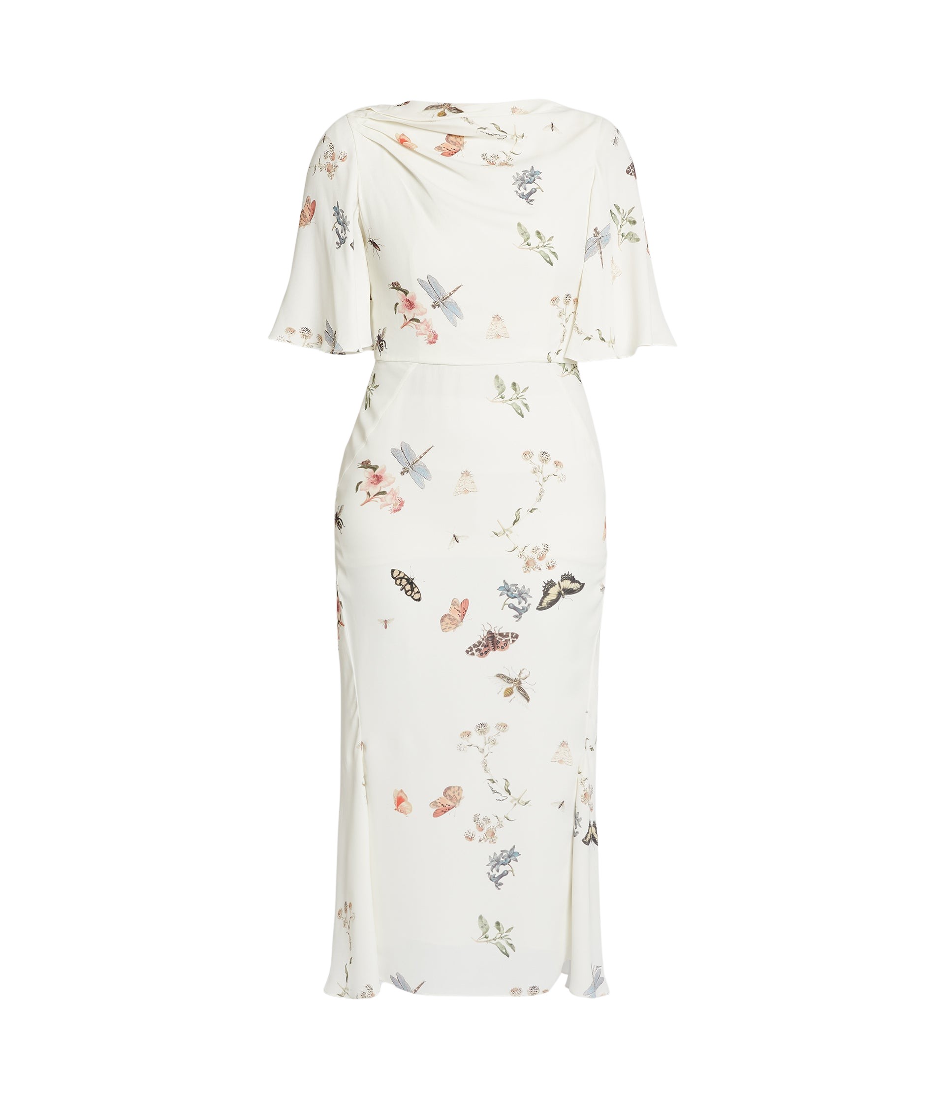 Erdem Printed Crepe Midi Dress