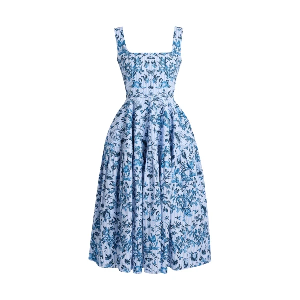 Erdem Printed Poplin Sleeveless Midi Dress - Dresses - British Romantic Luxury at Coveti