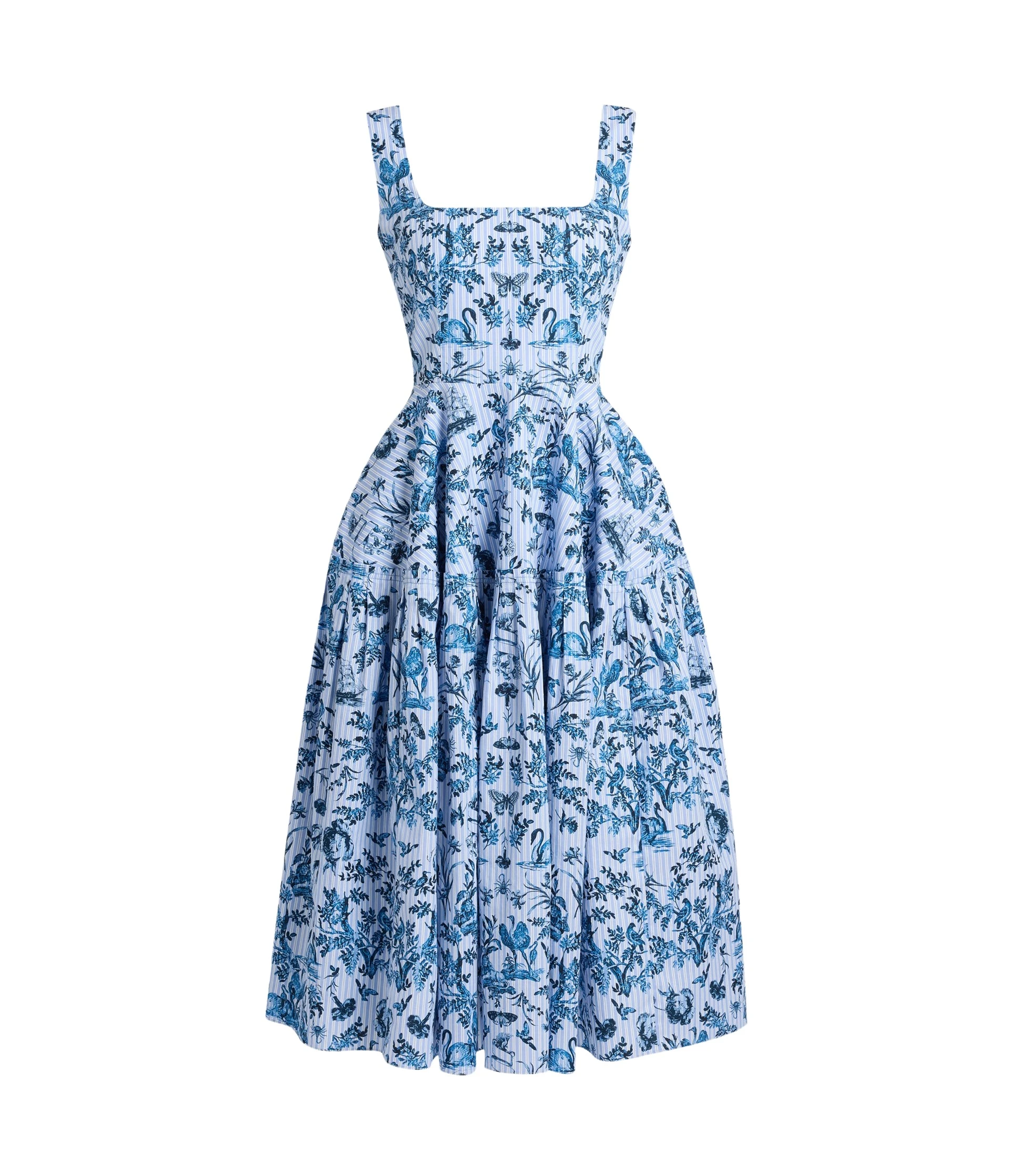 Erdem-Printed-Poplin-Sleeveless-Midi-Dress-coveti55567_nobg Erdem Printed Poplin Sleeveless Midi Dress - Dresses - British Romantic Luxury at Coveti