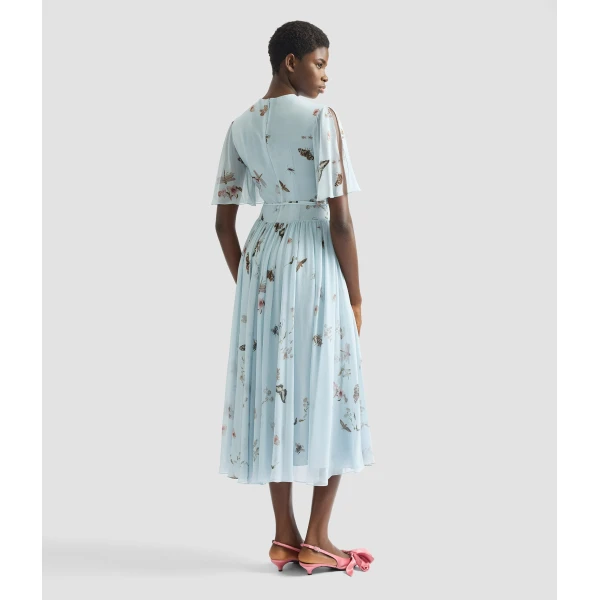 Erdem Printed Silk Voile Midi Dress - Dresses - British Romantic Luxury at Coveti