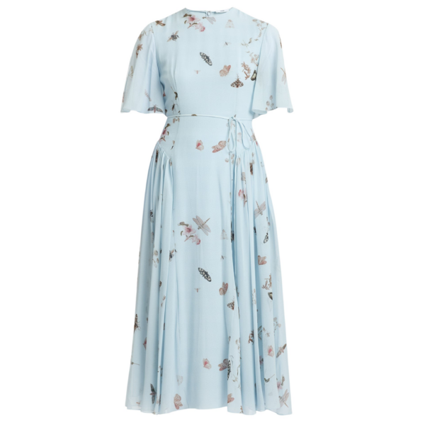 Erdem Printed Silk Voile Midi Dress - Dresses - British Romantic Luxury at Coveti