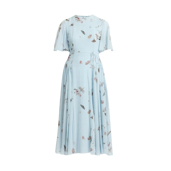 Erdem Printed Silk Voile Midi Dress - Dresses - British Romantic Luxury at Coveti