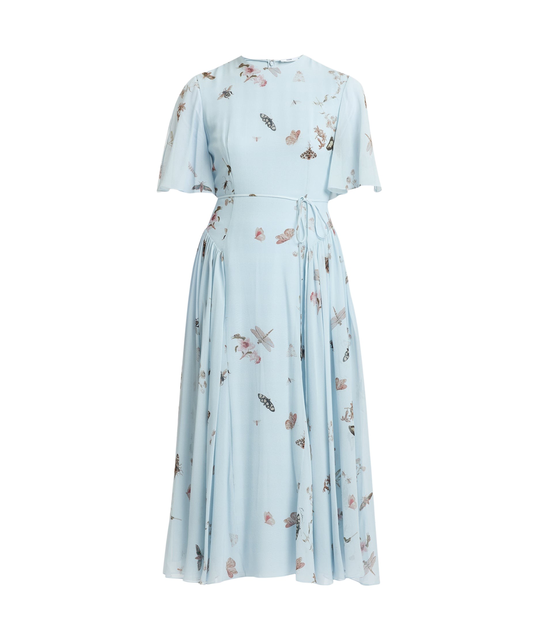 Erdem Printed Silk Voile Midi Dress