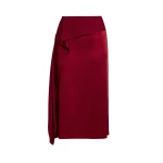 Erdem Satin Cady Draped Midi Skirt - Skirts - British Romantic Luxury at Coveti