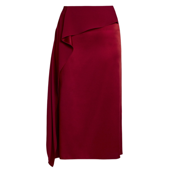 Erdem Satin Cady Draped Midi Skirt - Skirts - British Romantic Luxury at Coveti