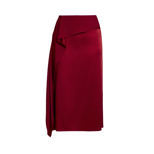 Erdem Satin Cady Draped Midi Skirt - Skirts - British Romantic Luxury at Coveti