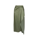 Erdem Satin Cady Draped Midi Skirt - Skirts - British Romantic Luxury at Coveti
