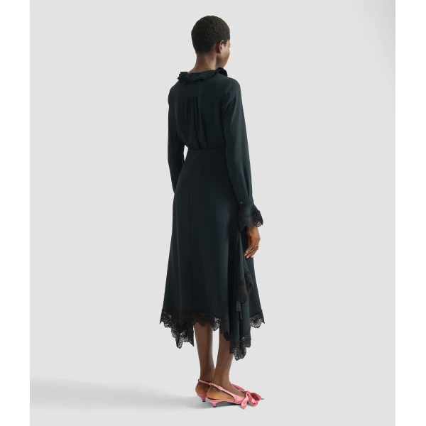 Erdem Satin Cady Long Sleeve Shirt - Tops - British Romantic Luxury at Coveti