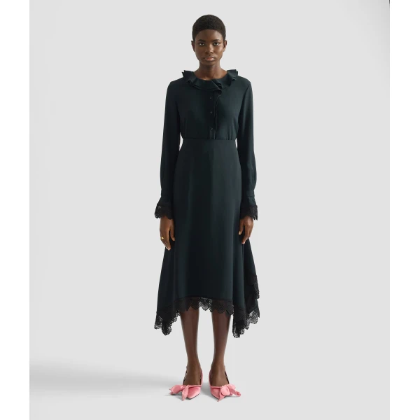 Erdem Satin Cady Long Sleeve Shirt - Tops - British Romantic Luxury at Coveti